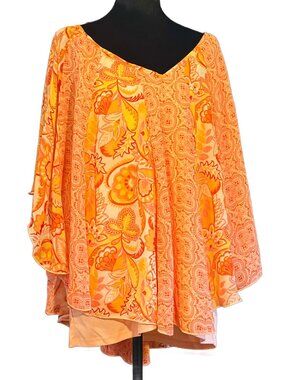 Cato Sherbert Print Blouse